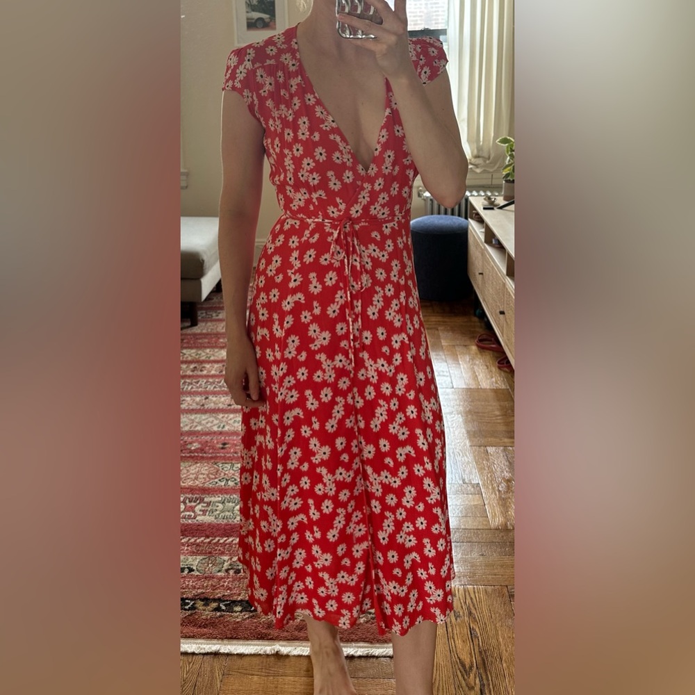 Reformation dress, size 6, red, floral